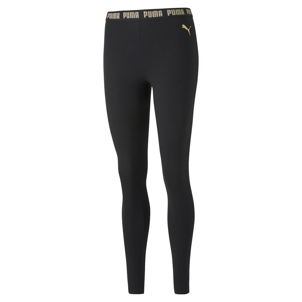 Puma naisten leggingsit 587152*01, musta/kuldne hinta ja tiedot | Naisten urheiluvaatteet | hobbyhall.fi