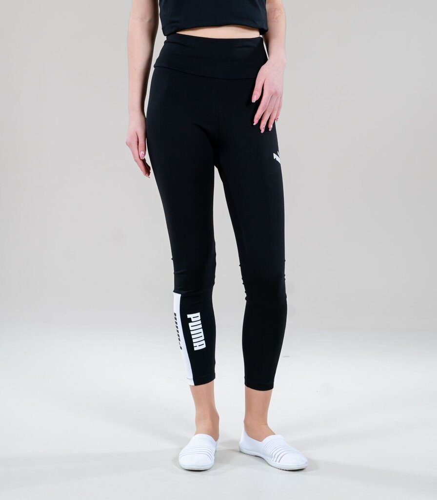Puma naisten leggingsit 849103*03, musta/valkoinen hinta ja tiedot | Naisten urheiluvaatteet | hobbyhall.fi