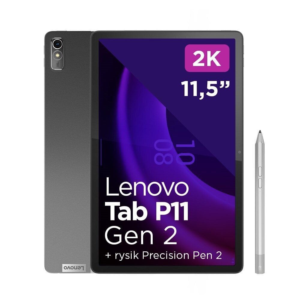 Lenovo Tab P11 (2nd Gen) WiFi 4/128GB ZABF0287GR Storm Gray hinta ja tiedot | Tabletit | hobbyhall.fi