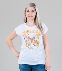 HAILYS NAISTEN T-PAITA Maaginen LAURINA TS*01, valkoinen/keltainen hinta ja tiedot | Naisten T-paidat | hobbyhall.fi