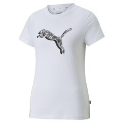 Puma naisten t-paita Power Safari Graphic 671754*02, valkoinen hinta ja tiedot | Naisten T-paidat | hobbyhall.fi