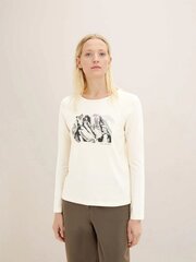 Tom Tailor pitkähihainen t-paita 1034152*28130, luonnonvalkoinen hinta ja tiedot | Naisten T-paidat | hobbyhall.fi