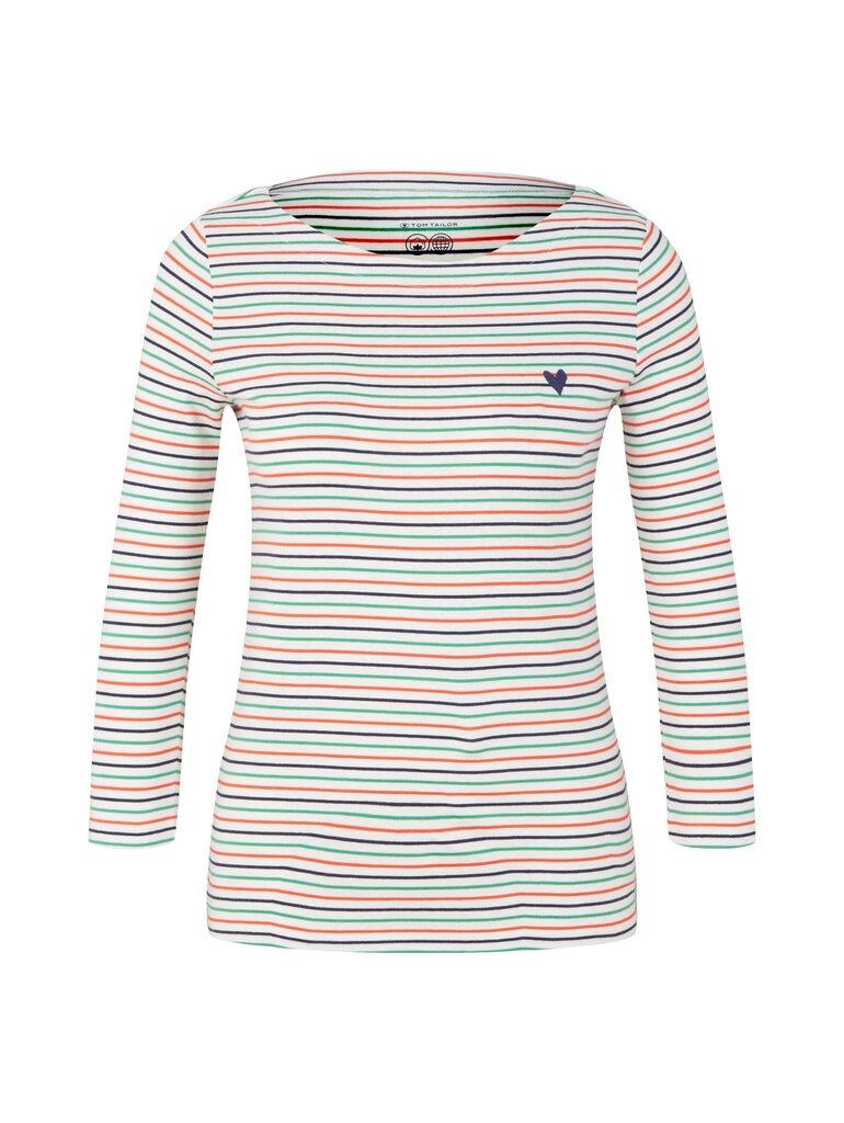 Tom Tailor naisten paita 1035382*31289, valkoinen/punainen hinta ja tiedot | Naisten T-paidat | hobbyhall.fi