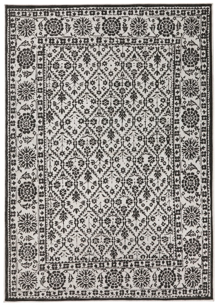 Northrugs matto Twin Curacao Black Cream, 80x250 cm hinta ja tiedot | Isot matot | hobbyhall.fi