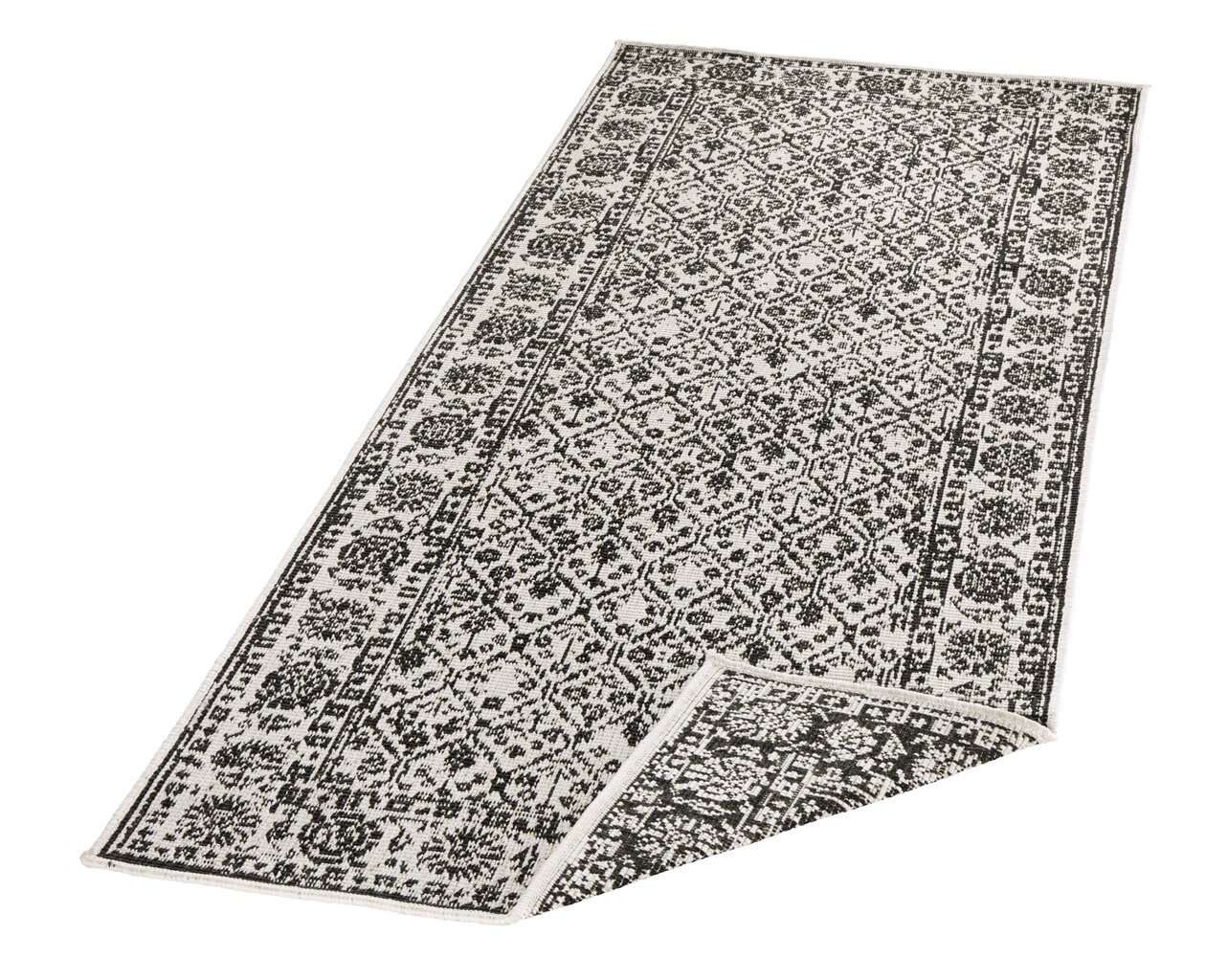 Northrugs matto Twin Curacao Black Cream, 80x250 cm hinta ja tiedot | Isot matot | hobbyhall.fi