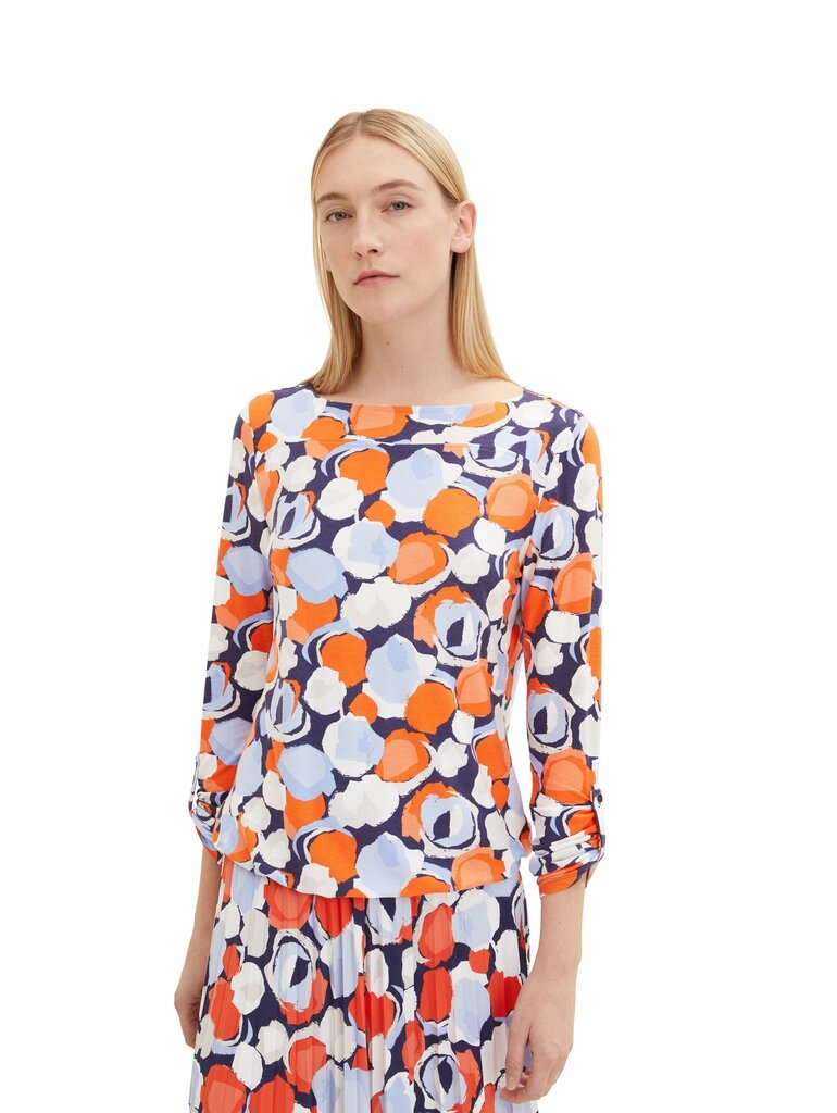 Tom Tailor naisten paita 1035386*31116, tummansininen/oranssi hinta ja tiedot | Naisten T-paidat | hobbyhall.fi