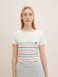 Tom Tailor naisten t-paita 1035381*10332, valkoinen/oranssi hinta ja tiedot | Naisten T-paidat | hobbyhall.fi