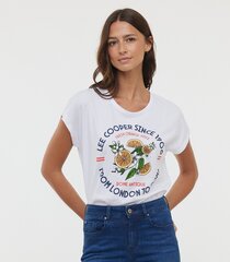Lee Cooper naisten T-paita AZIAL*01, valkoinen hinta ja tiedot | Naisten T-paidat | hobbyhall.fi