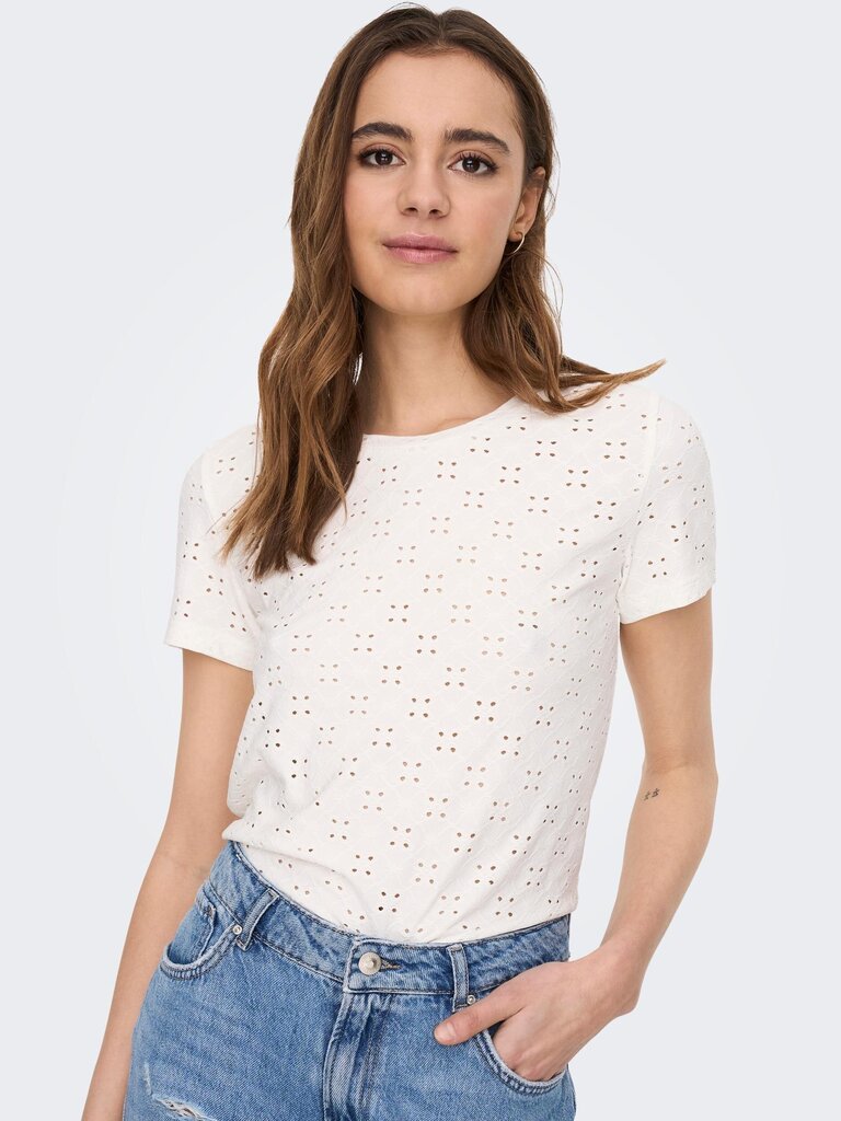 JDY naisten t-paita 15158450*03, valkoinen/cl hinta ja tiedot | Naisten T-paidat | hobbyhall.fi