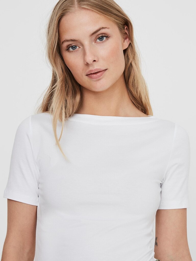 Vero Moda naisten t-paita 10231753*07, valkoinen hinta ja tiedot | Naisten T-paidat | hobbyhall.fi