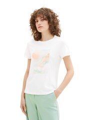 Tom Tailor naisten t-paita 1035470*10315, valkoinen hinta ja tiedot | Naisten T-paidat | hobbyhall.fi