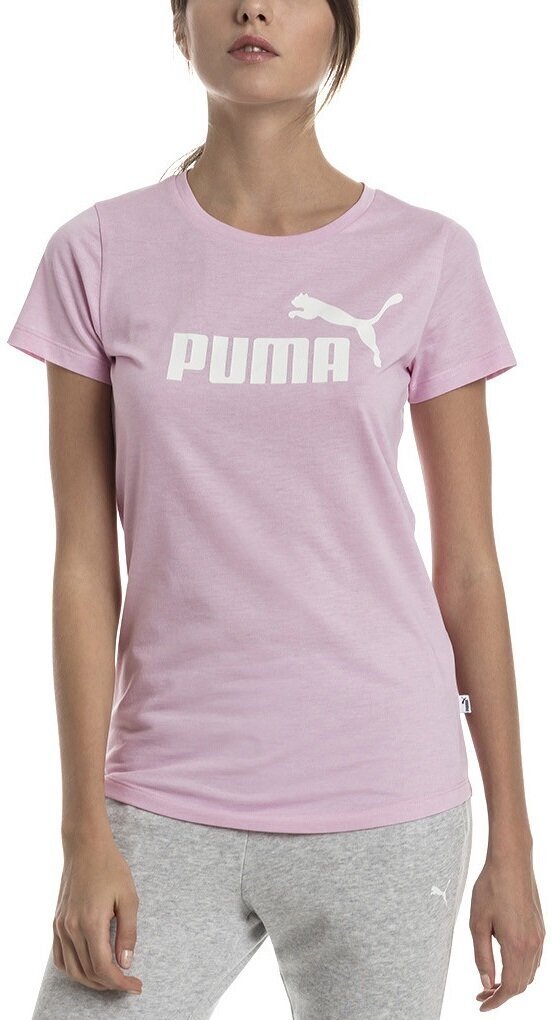 Naisten t-paita Puma Ess+ Logo Heather Tee hinta ja tiedot | Naisten T-paidat | hobbyhall.fi