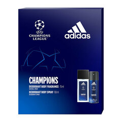 Setti Adidas Uefa Champions League Edition: hajustettu vartalospray, 75 ml + suihkedeodorantti, 150 ml hinta ja tiedot | Miesten ihonhoito | hobbyhall.fi