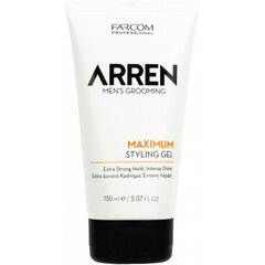 Vahva kiinnitysgeeli miehille Farcom Professional ARREN Miesten Grooming Maximum Styling Gel 150ml hinta ja tiedot | Farcom Professional Hajuvedet ja kosmetiikka | hobbyhall.fi