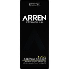 Mustat hiukset värjäyssarja Farcom Professional ARREN Miesten Grooming Black Direct Hair Color Kit hinta ja tiedot | Hiusvärit | hobbyhall.fi