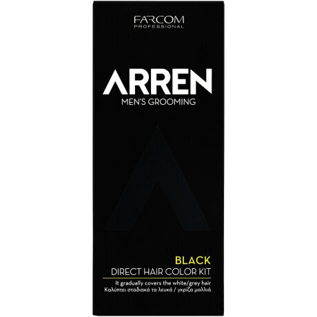 Mustat hiukset värjäyssarja Farcom Professional ARREN Miesten Grooming Black Direct Hair Color Kit hinta ja tiedot | Hiusvärit | hobbyhall.fi