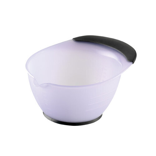 Säiliö maalien sekoittamiseen kahvalla Comair Dyeing Bowl Lilac Transparent 330ml hinta ja tiedot | Hiusvärit | hobbyhall.fi