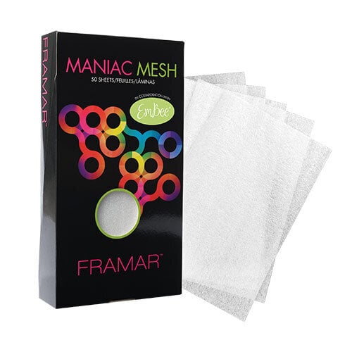 Kalvo hiusten värjäämiseen Framar Maniac Mesh 50 kpl.