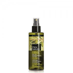 Spray hius- ja vartaloöljy Farcom Mea Natura Olive Dry Oil Intense Hydration Hair and Body 160 ml hinta ja tiedot | Hiusnaamiot, öljyt ja seerumit | hobbyhall.fi