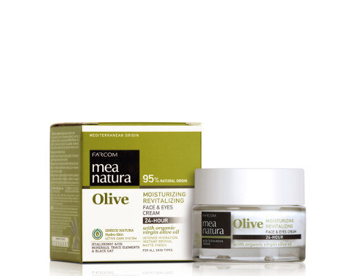Kosteuttava, elvyttävä kasvo- ja silmänympärysvoide, joka pitää ihon kosteana jopa 24 tuntia FARCOM Mea Natura Olive Moisturizin hinta ja tiedot | Kasvovoiteet | hobbyhall.fi