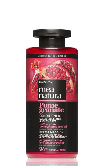 Värillinen hoitoaine luomugranaattiomenansiemenöljyillä Farcom Mea Natura Pome Garnet Conditioner Color Brilliance and Youth hinta ja tiedot | Hoitoaineet | hobbyhall.fi