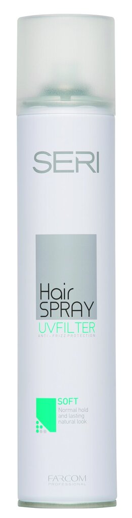 Hiuslakka UV-suodattimella, joustava kiinnitys Farcom Professional SERI Hair Spray Soft 400ml hinta ja tiedot | Kampaamotuotteet | hobbyhall.fi