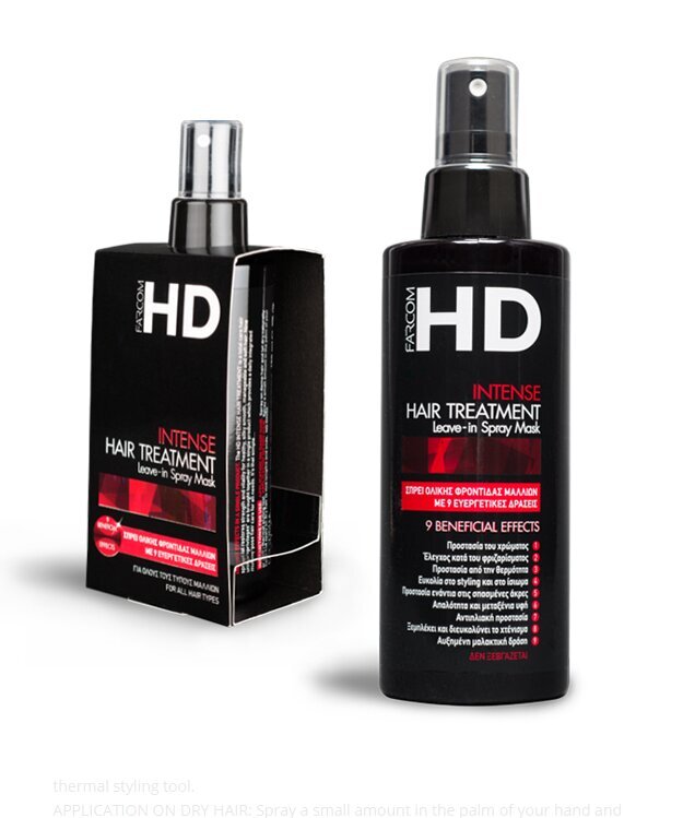 Farcom HD Intense Hair Treatment Hiuksiin jätettävä spray-naamio 150ml hinta ja tiedot | Naamiot, öljyt ja seerumit | hobbyhall.fi