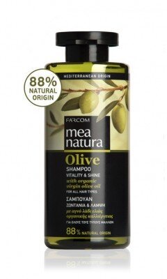 Kosteuttava hiusshampoo oliiviöljyllä Farcom Mea Natura Olive Shampoo Vitality and amp. Shine 300ml hinta ja tiedot | Shampoot | hobbyhall.fi