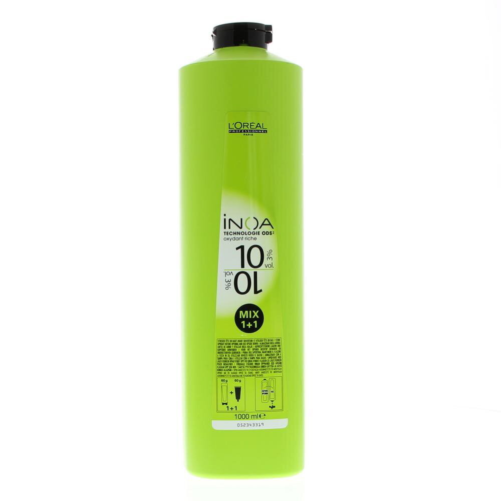 Hapettava emulsio L'Oreal Professionnel iNOA Oxydant Riche 3% 10vol. 1000 ml hinta ja tiedot | Hiusvärit | hobbyhall.fi