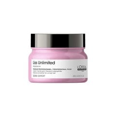 Naamio kurittomille hiuksille L'Oréal Professionnel Liss Unlimited Hair Mask 250ml hinta ja tiedot | Naamiot, öljyt ja seerumit | hobbyhall.fi