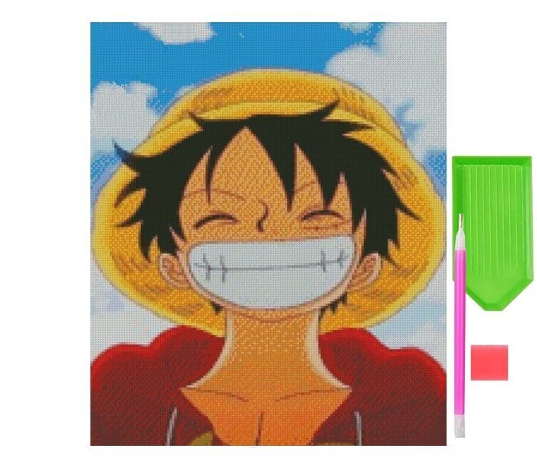 Timanttimosaiikki - Luffy One Piece Anime hinta ja tiedot | Timanttimaalaukset | hobbyhall.fi