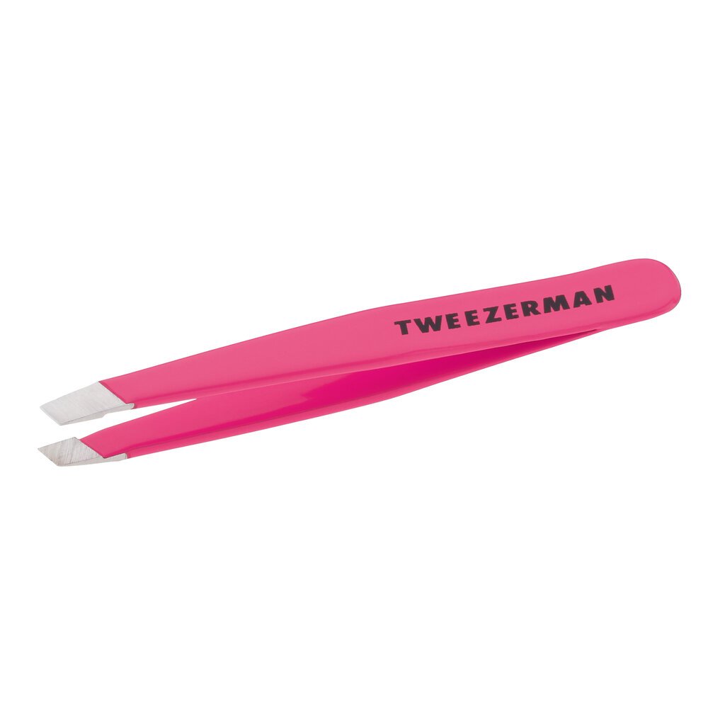 Tweezerman Pinsetit Slant Mini Pink hinta ja tiedot | Meikkisiveltimet ja meikkisienet | hobbyhall.fi