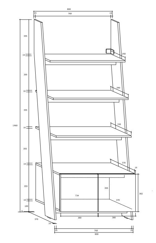 Hylly Meblocross Rack 80 1D, tumma tammi/valkoinen hinta ja tiedot | Hyllyt | hobbyhall.fi