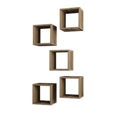 Seinähylly Kalune Design Box Cube, ruskea hinta ja tiedot | Hyllyt | hobbyhall.fi