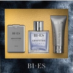 Miesten setti Bi-es Absinth Legend EDT 100ml+EDT 15ml+suihkugeeli 50ml hinta ja tiedot | Bi-es Hajuvedet ja kosmetiikka | hobbyhall.fi