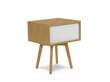 Yöpöytä Mazzinis Sofas Elm, 2 laatikkoa, ruskea/valkoinen hinta ja tiedot | Yöpöydät | hobbyhall.fi