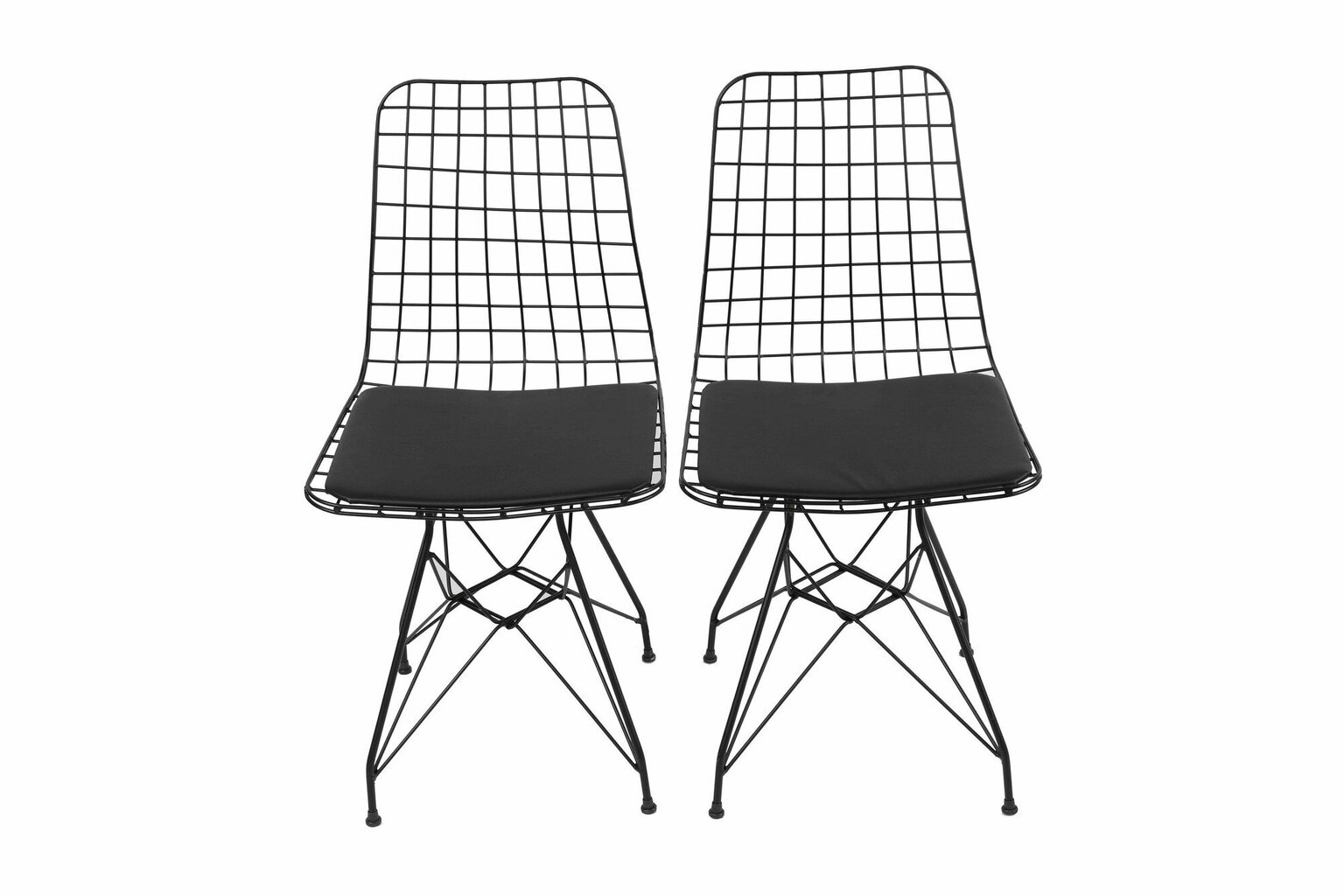 2 ruokapöydän tuolin setti Kalune Design 562, musta hinta ja tiedot | Ruokapöydän tuolit | hobbyhall.fi