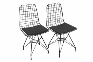 2 ruokapöydän tuolin setti Kalune Design 562, musta hinta ja tiedot | Ruokapöydän tuolit | hobbyhall.fi