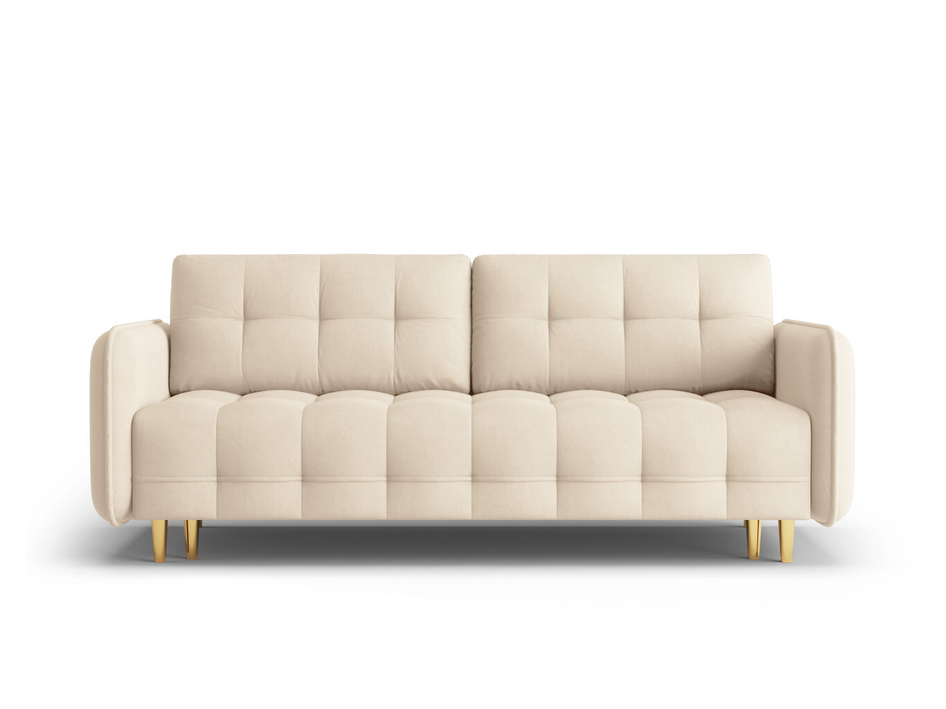 Kolmen istuttava sohva Micadoni Home Scale, beige/kulta hinta ja tiedot | Sohvat ja vuodesohvat | hobbyhall.fi