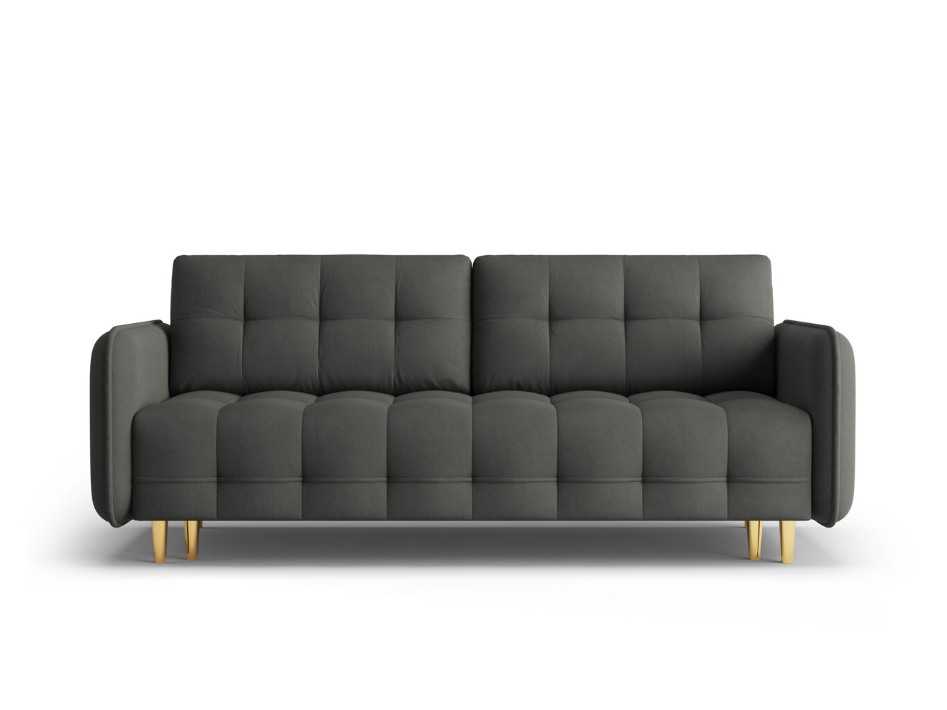 Micadoni Home Scaleta kolmen istuttava sohva, tummanharmaa/kulta hinta ja tiedot | Sohvat ja vuodesohvat | hobbyhall.fi