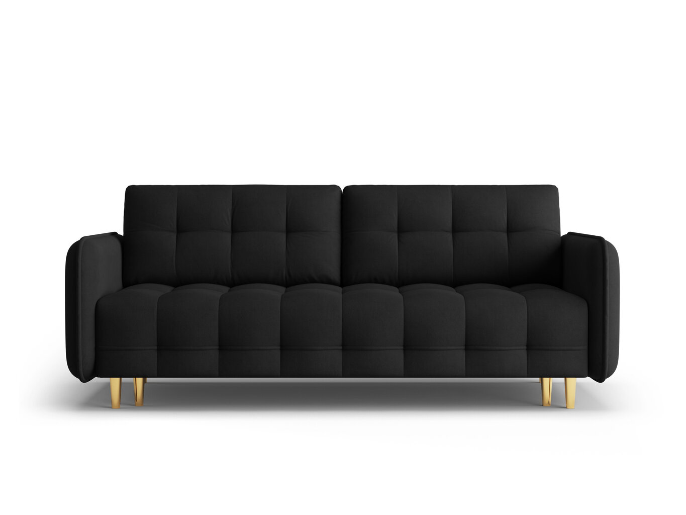 Kolmen istuttava sohva Micadoni Home Scaleta, musta/kulta hinta ja tiedot | Sohvat ja vuodesohvat | hobbyhall.fi
