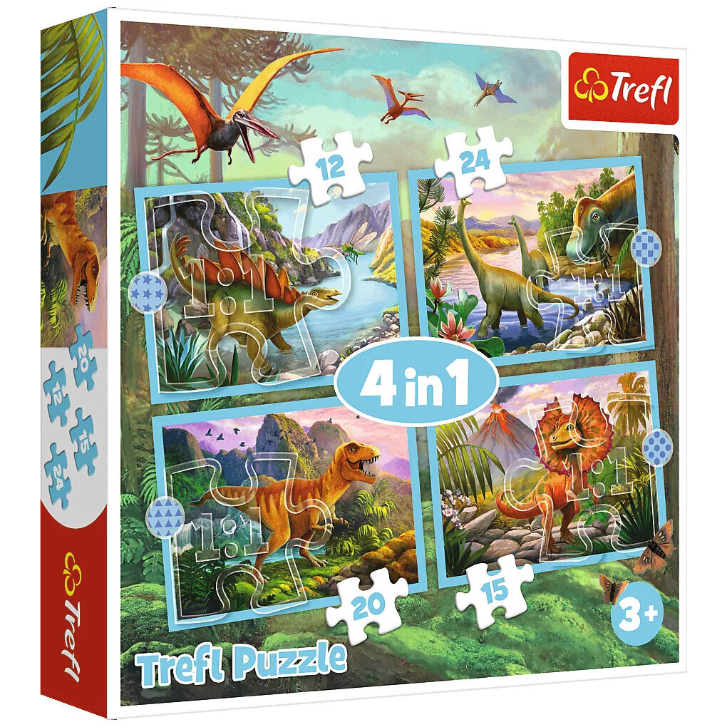 Palapeli 4in1 Ainutlaatuinen dinosaurus hinta ja tiedot | Palapelit | hobbyhall.fi