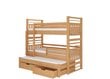 Lasten sänky Hippo 208 x 97 x 175 cm, ruskea hinta ja tiedot | Lastensängyt | hobbyhall.fi