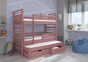Lasten sänky Hippo 208 x 97 x 175 cm, vaaleanpunainen hinta ja tiedot | Lastensängyt | hobbyhall.fi