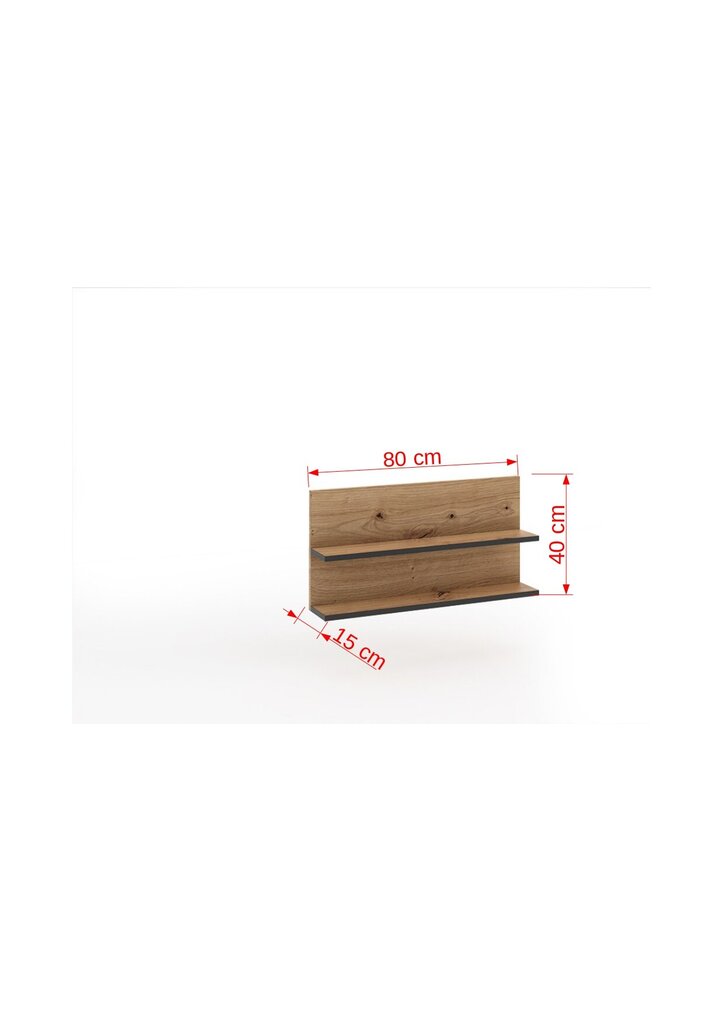 Hylly ADRK Furniture POL10, ruskea hinta ja tiedot | Hyllyt | hobbyhall.fi