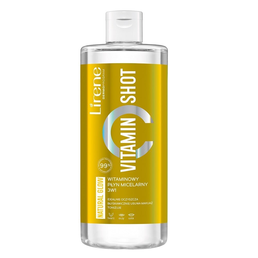 Misellivesi Lirene Vitamin Shot 3in1, 400 ml hinta ja tiedot | Kasvojen puhdistusaineet | hobbyhall.fi