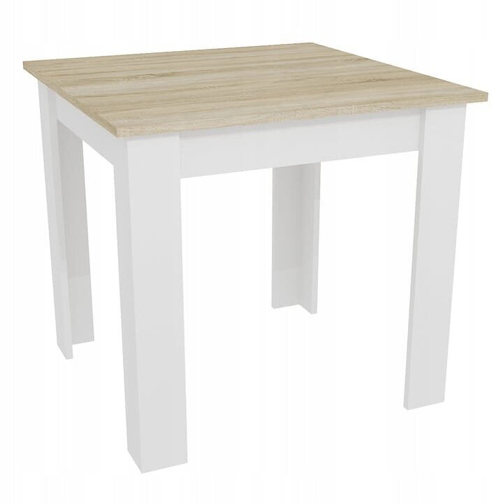 Pöytä NP Sonoma/valkoinen, 80x80cm hinta ja tiedot | Ruokapöydät | hobbyhall.fi