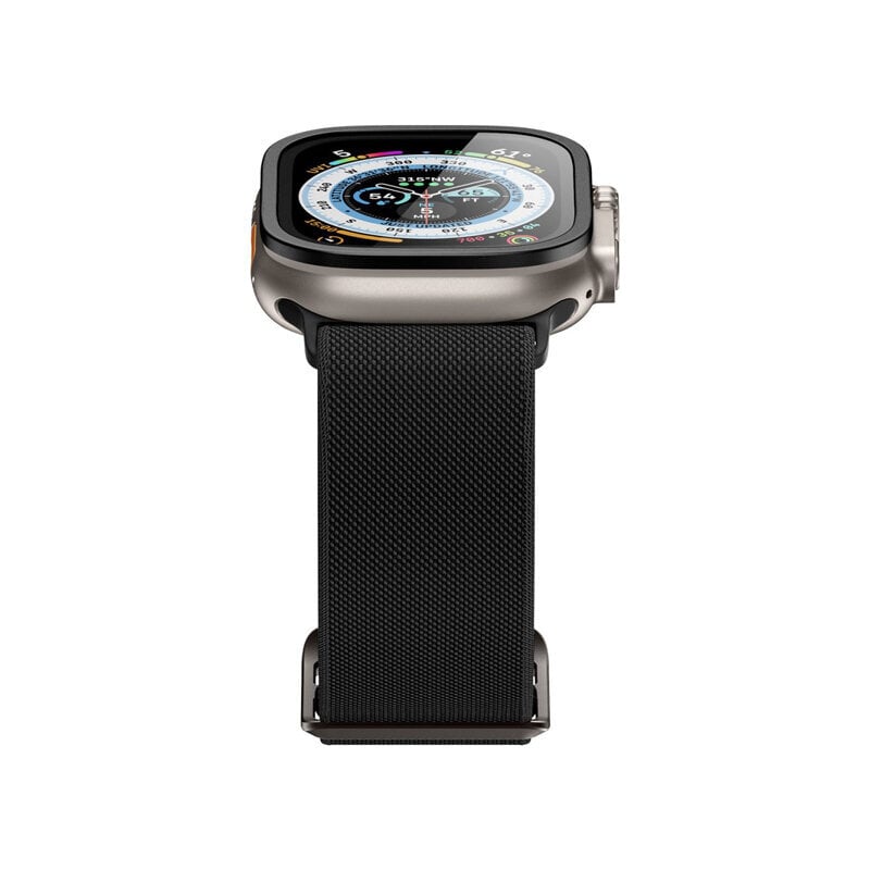Näytönsuoja kehyksellä Spigen Glass.tR Slim Pro - Apple Watch Ultra 49 mm, musta hinta ja tiedot | Älykellojen ja aktiivisuusrannekkeiden lisätarvikkeet | hobbyhall.fi