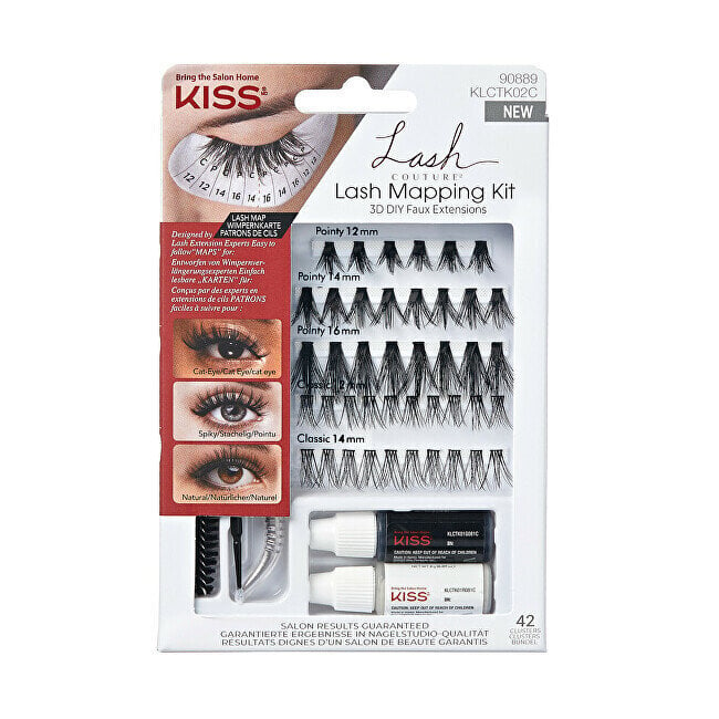 KISS Keinotekoiset tuftatut ripset 3D DIY Faux Extensions Lash Mapping Kit hinta ja tiedot | Irtoripset ja ripsentaivuttimet | hobbyhall.fi