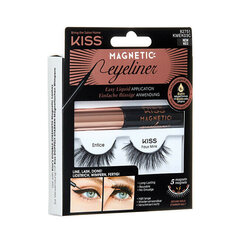 KISS Magneettiset tekoripset silmänrajauksella Eyelash Kit 03 (Magnetic Eyeliner) hinta ja tiedot | Irtoripset ja ripsentaivuttimet | hobbyhall.fi